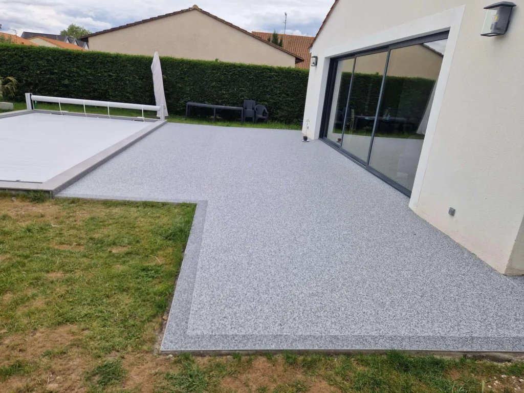 terrasse moquette de pierre Aquitaine