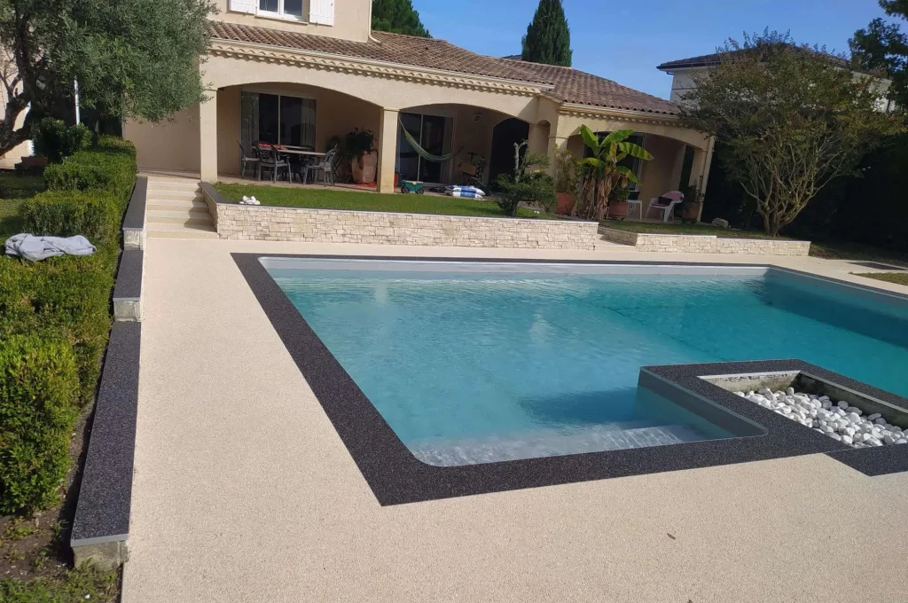 terrasses en résine ou en moquette de pierre